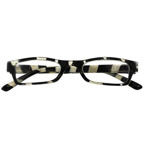 Green Tortoise & Zebra Stripe Reading Glasses +1.25 Strength (2 Pairs with Cases) - Stylish Readers for Women & Men, Perfect for Reading Books, Using Phones & Computer Work