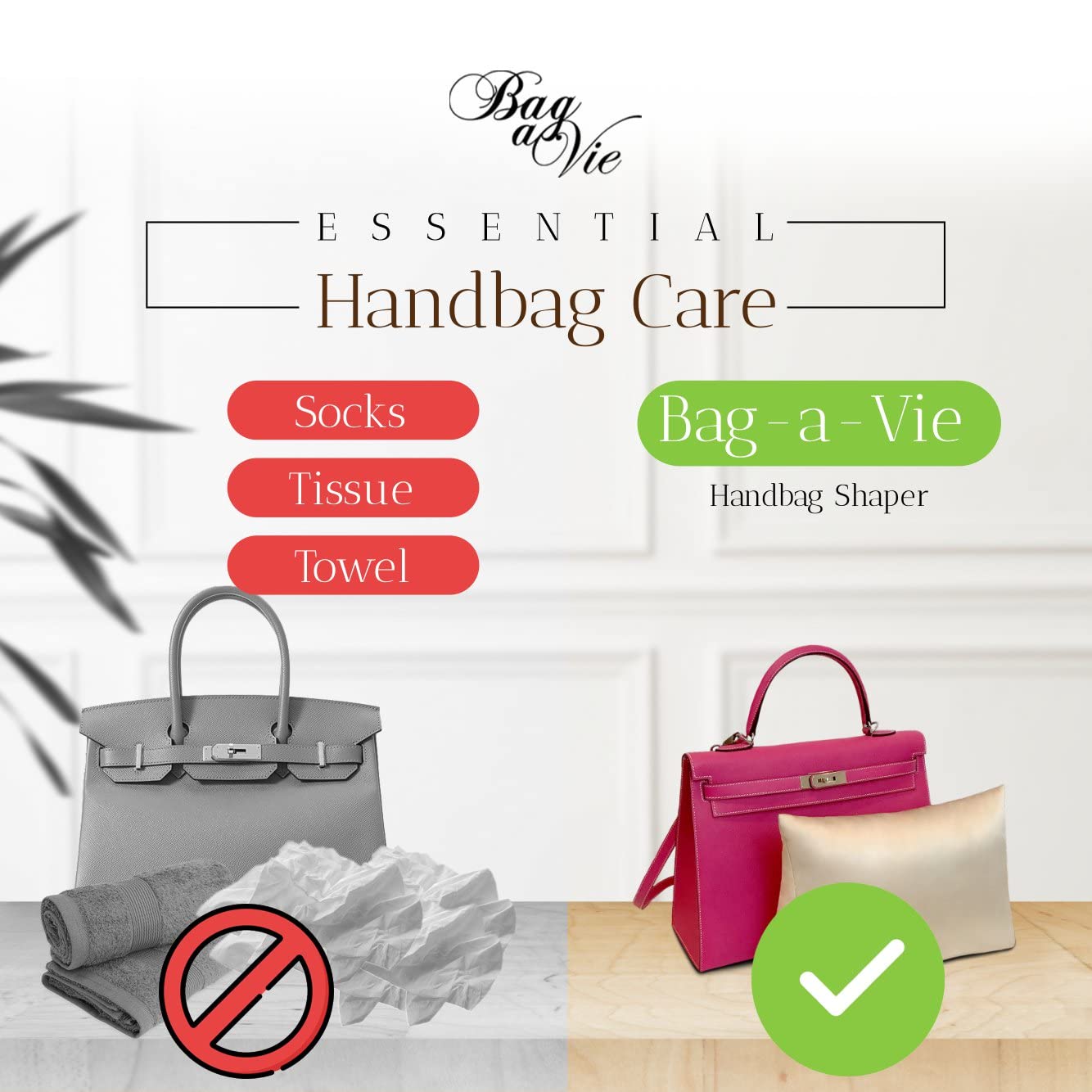 Luxury Handbag Shaper Insert for Women's Purses - Champagne Pillow Organizer for Kelly 35 - Perfect for Travel, Work & Special Occasions