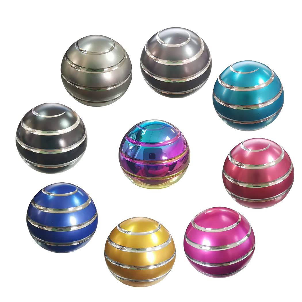 Kinetic Desk Toys for Adults & Kids - Full Body Optical Illusion Spinner Ball, Fidget Stress Relief Toy for Office, Home & Classroom (Gold) - Perfect for Anxiety Relief, Focus Improvement and Fun Breaks