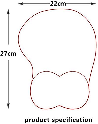 3D Gaming Mouse Pad with Wrist Support - The Quintessential Quintuplets Nakano Miku Anime Design, Ergonomic Silicone Gel Cushion for Comfort, Red Cartoon Character Mousepad - Perfect Gift for Gamers & Anime Fans (Office, PC Gaming, Workstation Use)
