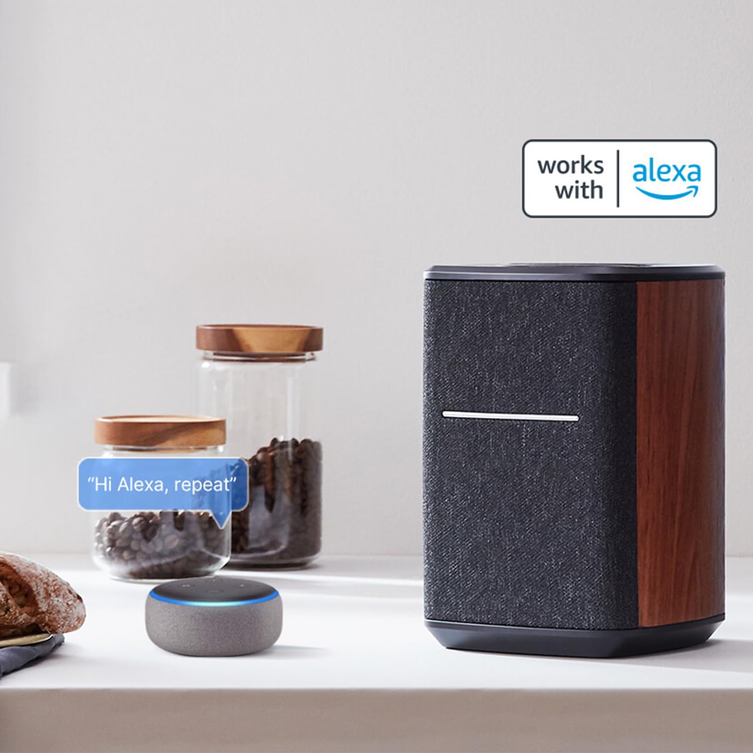 Edifier MS50A WiFi Smart Speaker - 40W RMS Wireless Bluetooth & AirPlay 2 Sound System, Works with Alexa, Spotify & Tidal Connect (No Microphone) - Perfect for Home Audio, Parties & Background Music