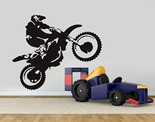 YttBuy Dirt Bike Wall Decals - Premium Motocross Stickers for Boys Room, Garage & Man Cave - High-Quality Vinyl Wall Art for Motorcycle Lovers & Racing Fans - Perfect for Bedroom, Office & Game Room Decor