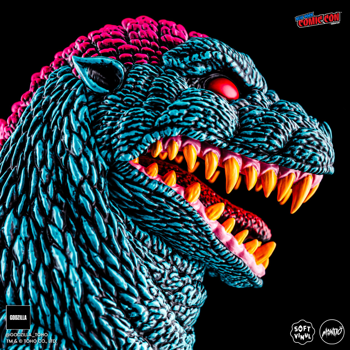 Godzilla Designer Vinyl Figure by James Groman - Psychedelic Variant Collectible Toy | Perfect for Anime Fans, Pop Culture Collectors & Home Office Decor