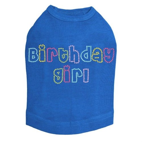 Birthday Girl Multicolor Dog Tank Top - Fun & Vibrant Pet Apparel for Birthday Parties & Special Occasions