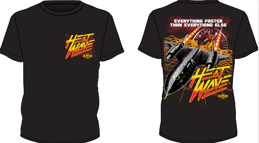 SR-71 Blackbird Graphic T-Shirt - Heat Wave Design - Men's Black Cotton Tee - Perfect for Aviation Enthusiasts & Military History Fans