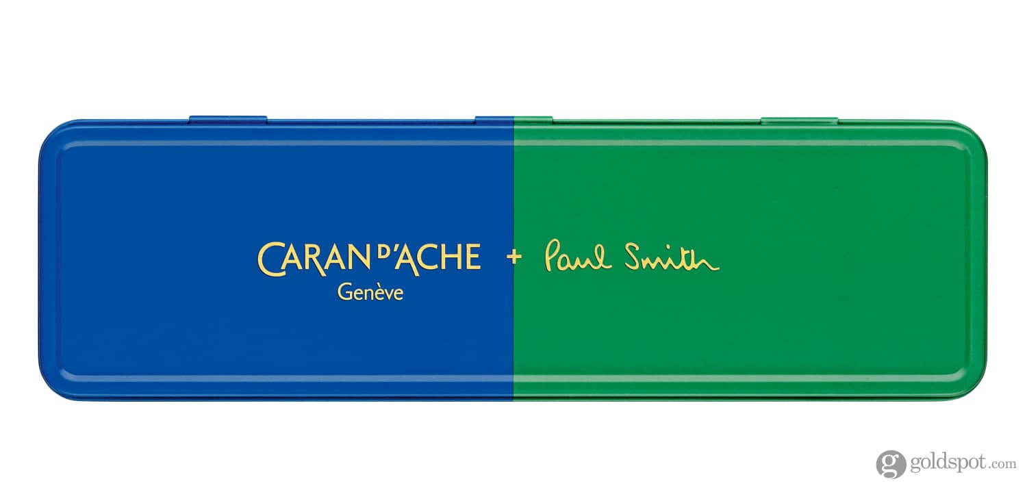 Premium Caran d'Ache 849 Paul Smith Limited Edition Ballpoint Pen - Cobalt Blue & Emerald Green Luxury Writing Instrument for Professionals, Collectors & Gift Giving - Perfect for Office, Business Meetings & Special Occasions
