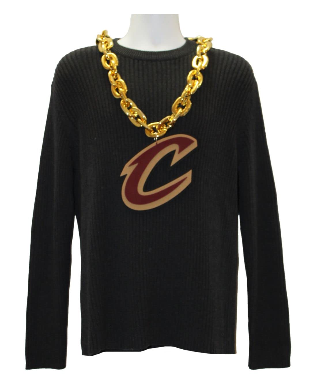 Aminco Cleveland Cavaliers NBA Fan Chain - Gold Plated Basketball Team Jewelry for Men & Women | Perfect for Games, Parties & Sports Events