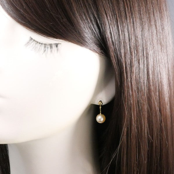 18K Yellow Gold Pearl Earrings for Women - Classic Elegant Stud Earrings for Wedding, Party & Everyday Wear