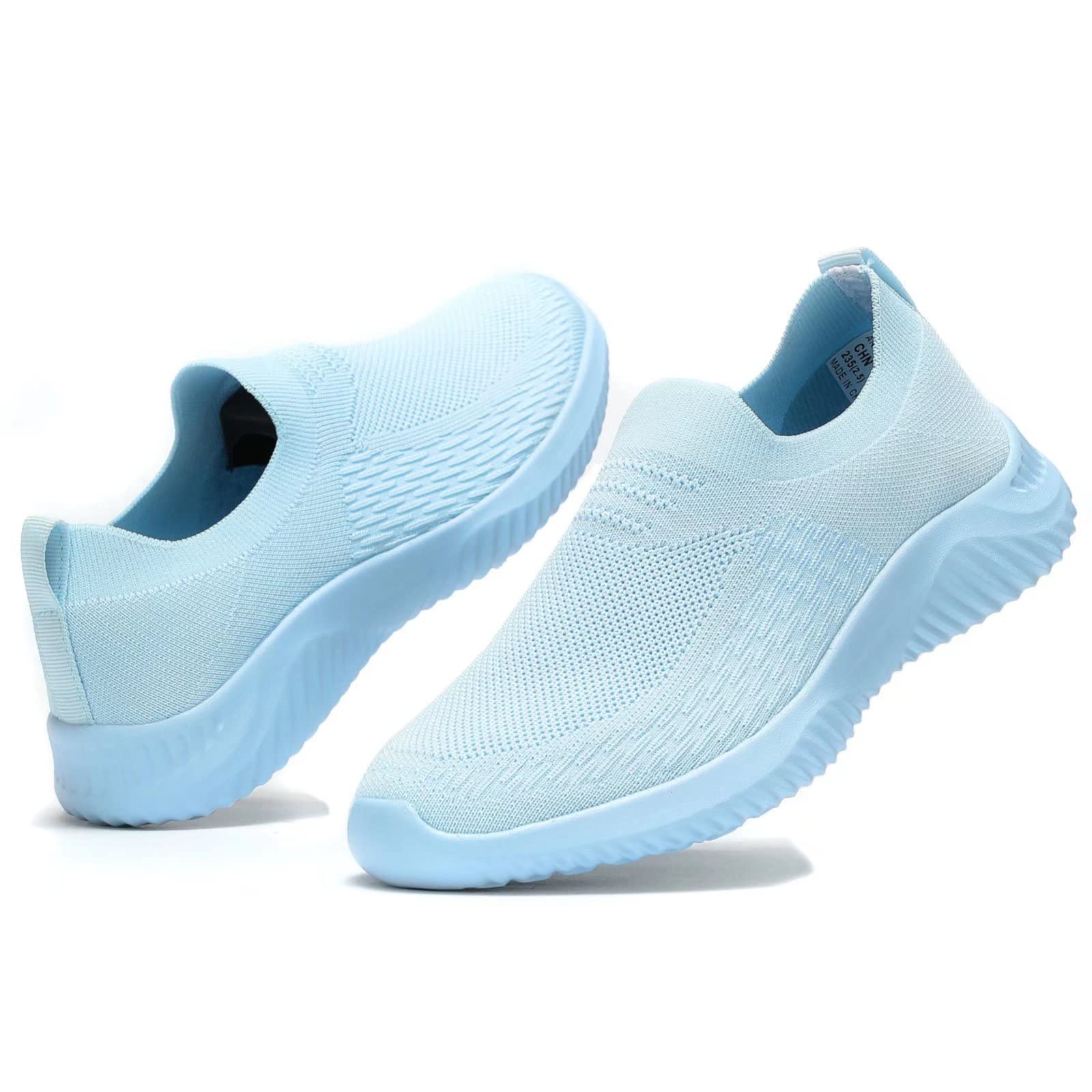 Women's Slip-On Sneakers - Comfortable Running Walking Tennis Shoes - Soft Knit Casual Loafers for Gym Work & Everyday Wear | Perfect for Workouts, Errands & Travel