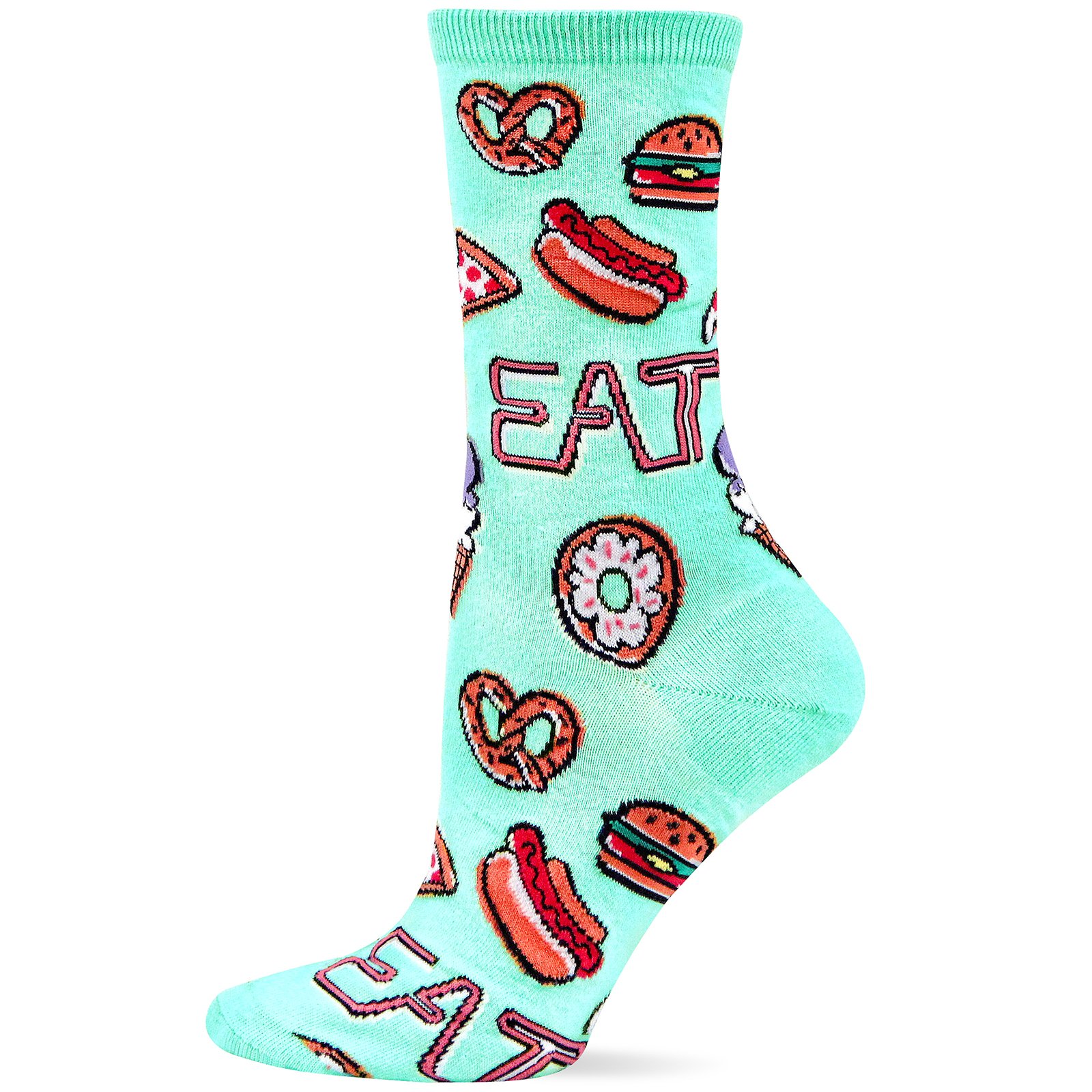 Hot Sox Diner Food Socks - Fun Novelty Socks with Food Prints for Men & Women - Perfect for Restaurant Workers, Chefs, and Food Lovers