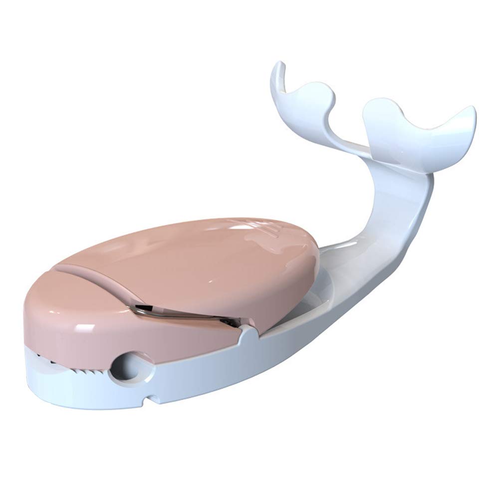 DOITOOL 2-Pack Adhesive Wall Hooks - Shark Head Design for Power Cord, Towel & Jewelry Storage | No Drill Installation | Pink | Perfect for Bathroom, Kitchen & Kids Room Organization