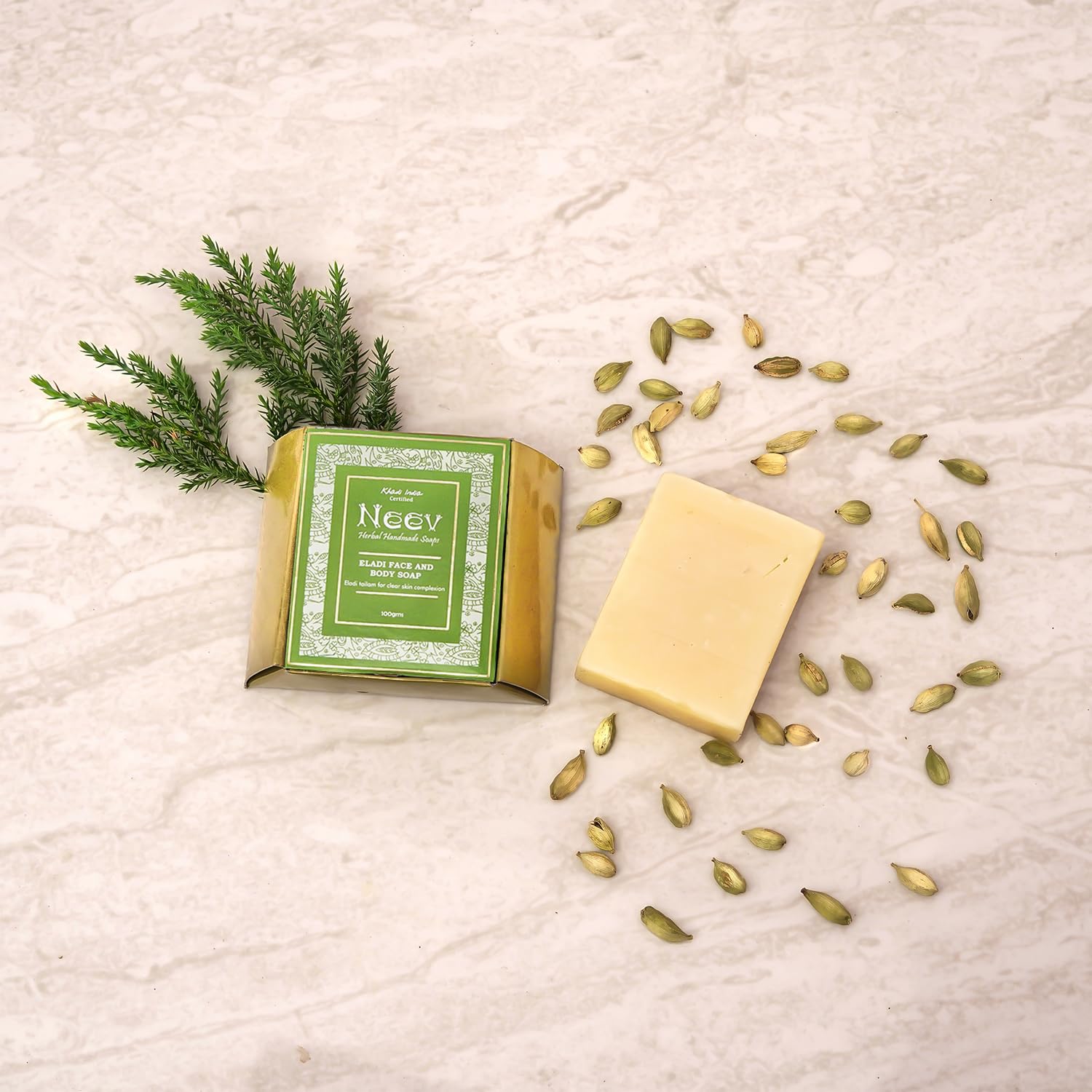 Neev Eladi Natural Face and Body Soap Bar for Sensitive Skin | Organic Cleansing & Moisturizing | Perfect for Daily Skincare & Bath Routine