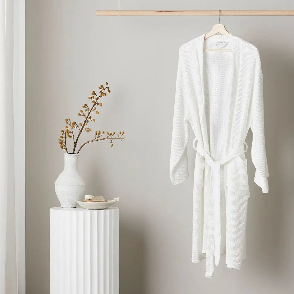 CleanBamboo® Waffle Bathrobe for Women & Men - Ultra Soft Spa Robe with Pockets - Perfect for Home, Hotel, Beach & After Shower Relaxation