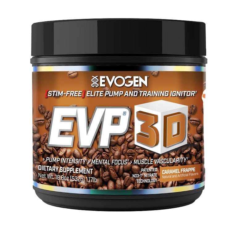 Evogen EVP 3D Caramel Frappe Protein Powder 1.17lb (532g) - Delicious Post-Workout Recovery Shake & Meal Replacement for Gym Enthusiasts