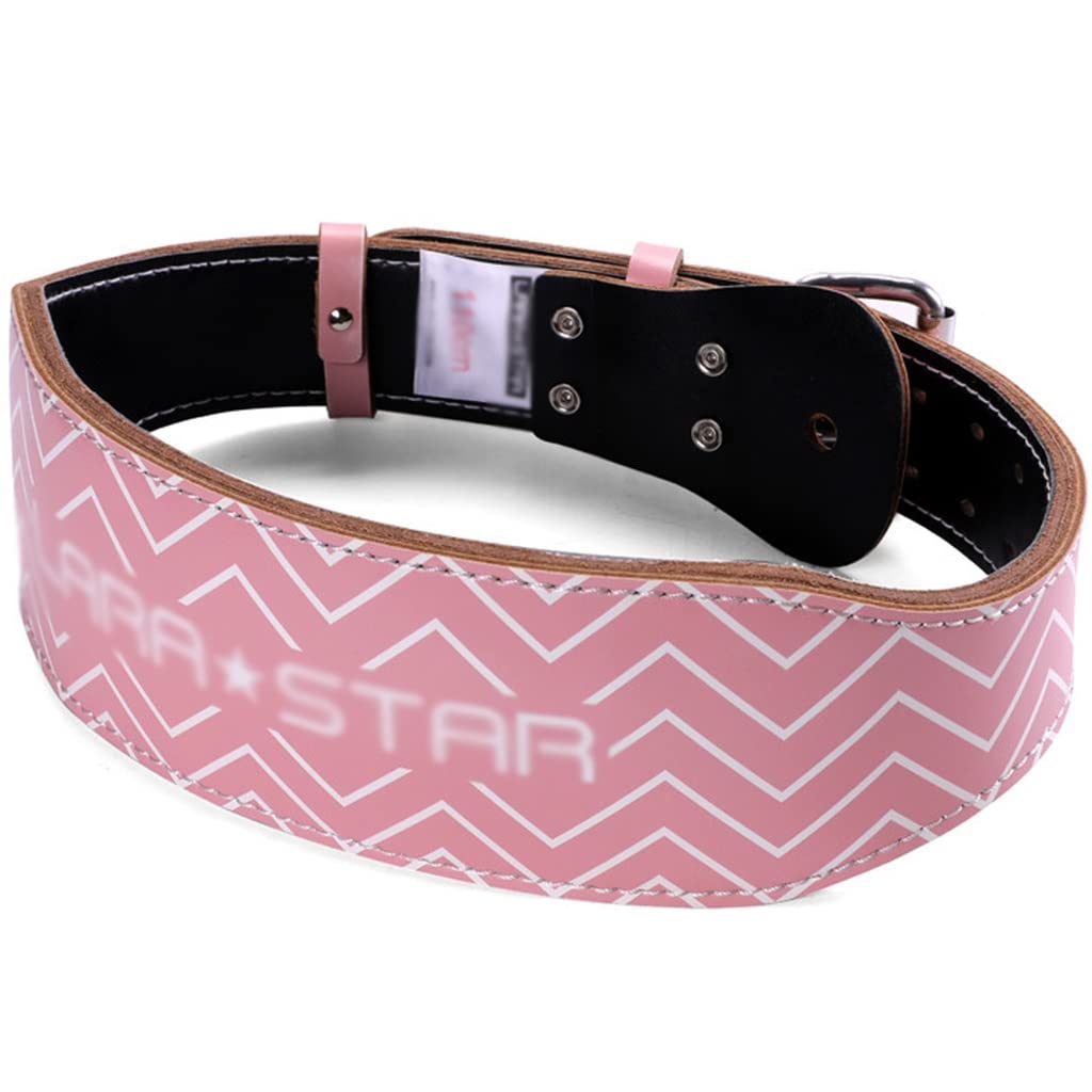 **Men's & Women's Weight Lifting Belt with Chain – Gym Powerlifting Belt for Squats, Deadlifts & Pull-Ups – Dipping Belt for Bodybuilding & Strength Training – Lower Back Support (Pink, Size M) – Perfect for CrossFit, Powerlifting & Home Gym Workouts**