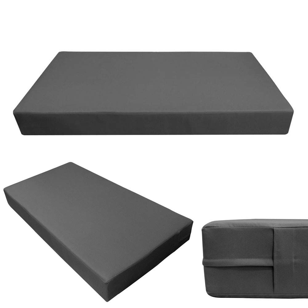 Prolinemax Outdoor Style 2 Full Knife Edge Daybed Mattress Cover - Waterproof Fitted Sheet with Bolster Pillow for Patio, Poolside & Garden Lounge