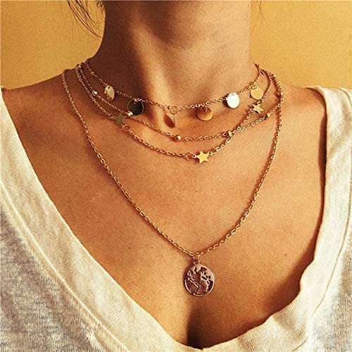 YouBella Women's Gold Pendant Necklace - Elegant Jewelry Gift for Women & Girls - Perfect for Parties, Weddings & Everyday Wear