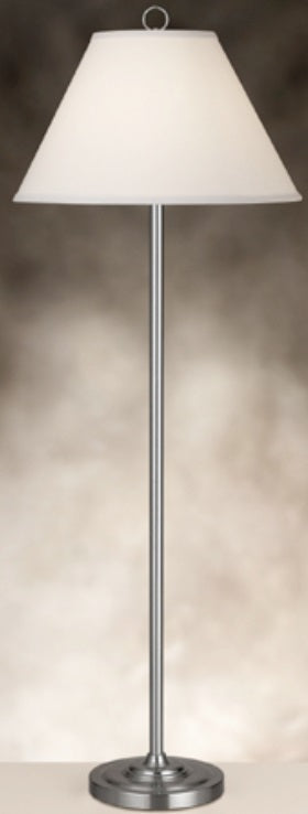 Modern Brushed Steel Floor Lamp - Adjustable Height LED Standing Light for Living Room, Bedroom & Office - Dimmable Reading Light with Remote Control
