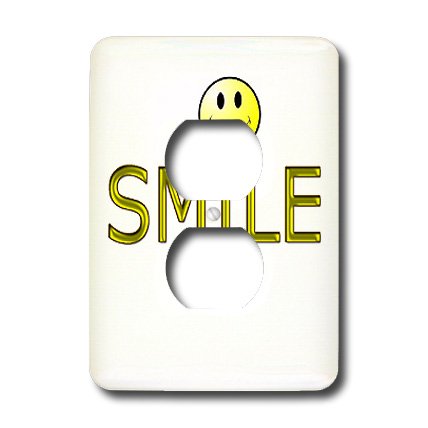 3D Rose Smile 2 Plug Outlet Cover - Decorative Electrical Outlet Cover for Home, Office & Nursery - Funny & Safe Wall Plate Protector for Kids & Pets