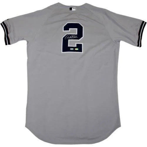 Authentic Derek Jeter Signed NY Yankees Road Jersey with MLB COA - Perfect for Baseball Memorabilia Collectors and Yankees Fans Display