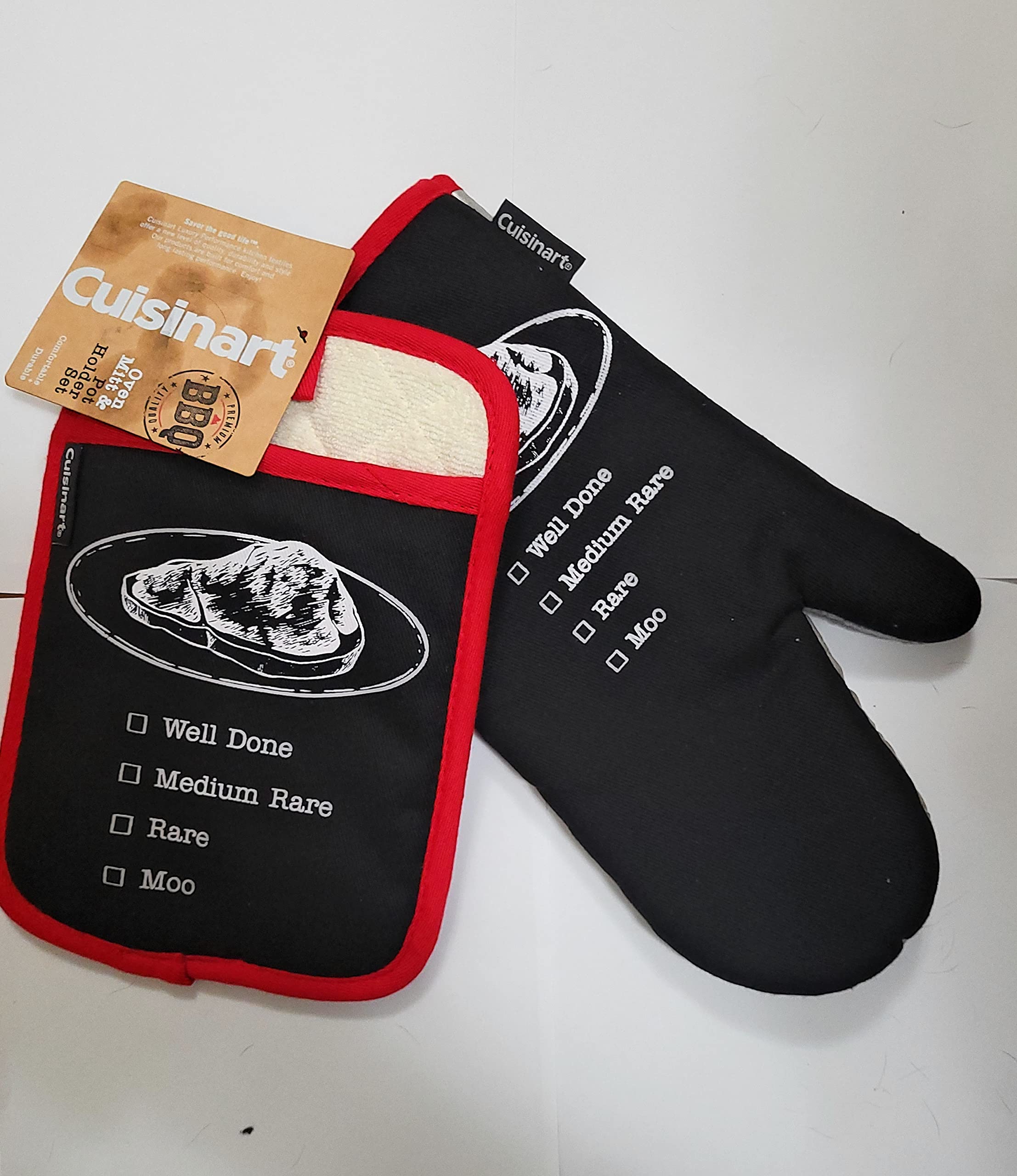 Heat Resistant Oven Mitt & Pot Holder Set - 2-Piece Kitchen Safety Accessories for Baking, Grilling, and Cooking - Perfect for Home Chefs & Holiday Gifts