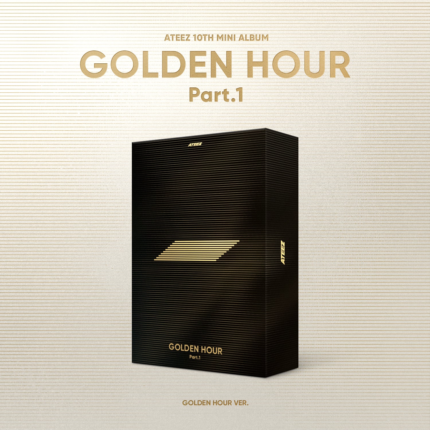 ATEEZ 10th Mini Album 'GOLDEN HOUR : PART.1' - Kpop Music CD with Photobook & Poster - Perfect for Kpop Fans Collection & Gift Giving
