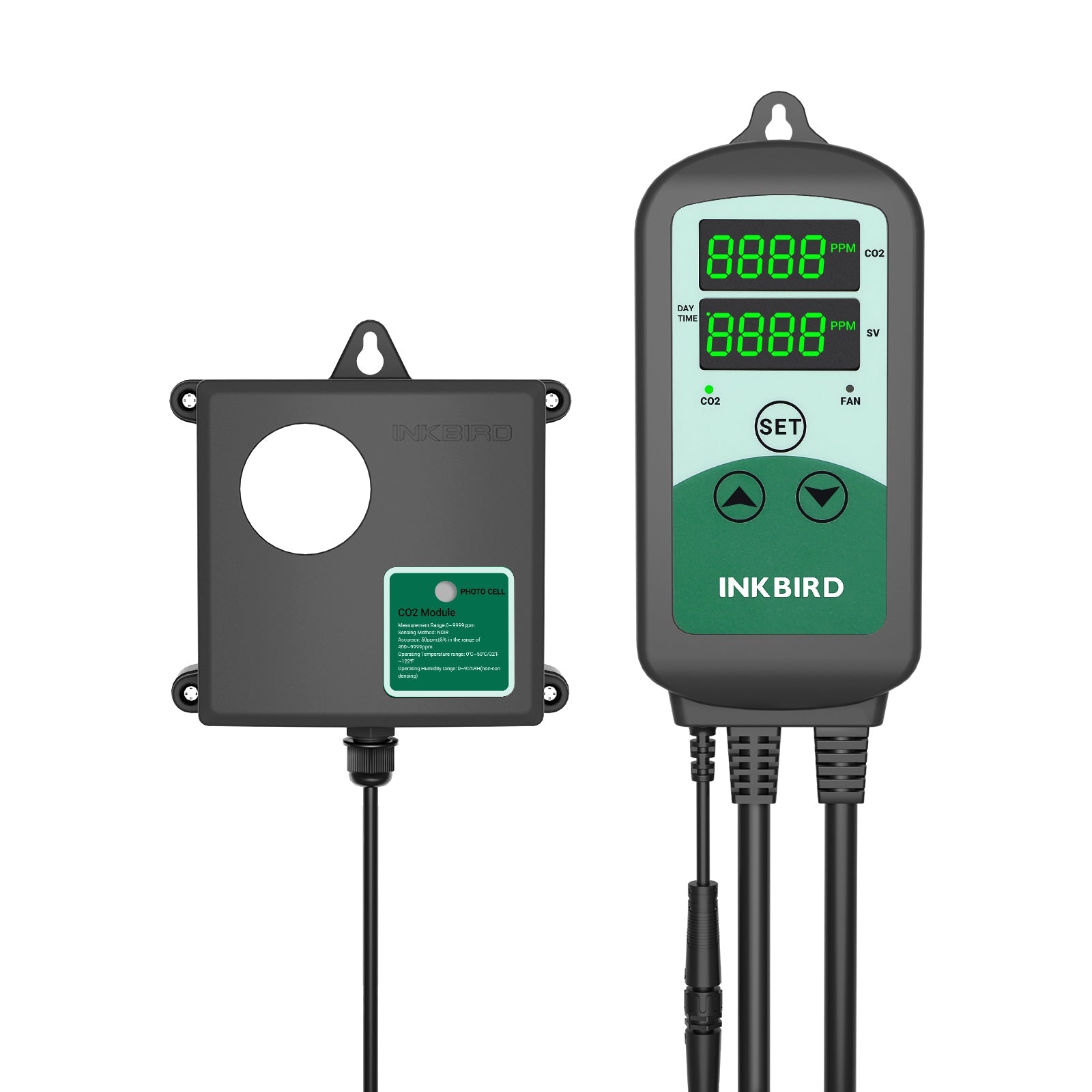 Programmable CO2 Controller with S01 Sensor ICC 510 - Smart Greenhouse & Indoor Grow Room Climate Control System