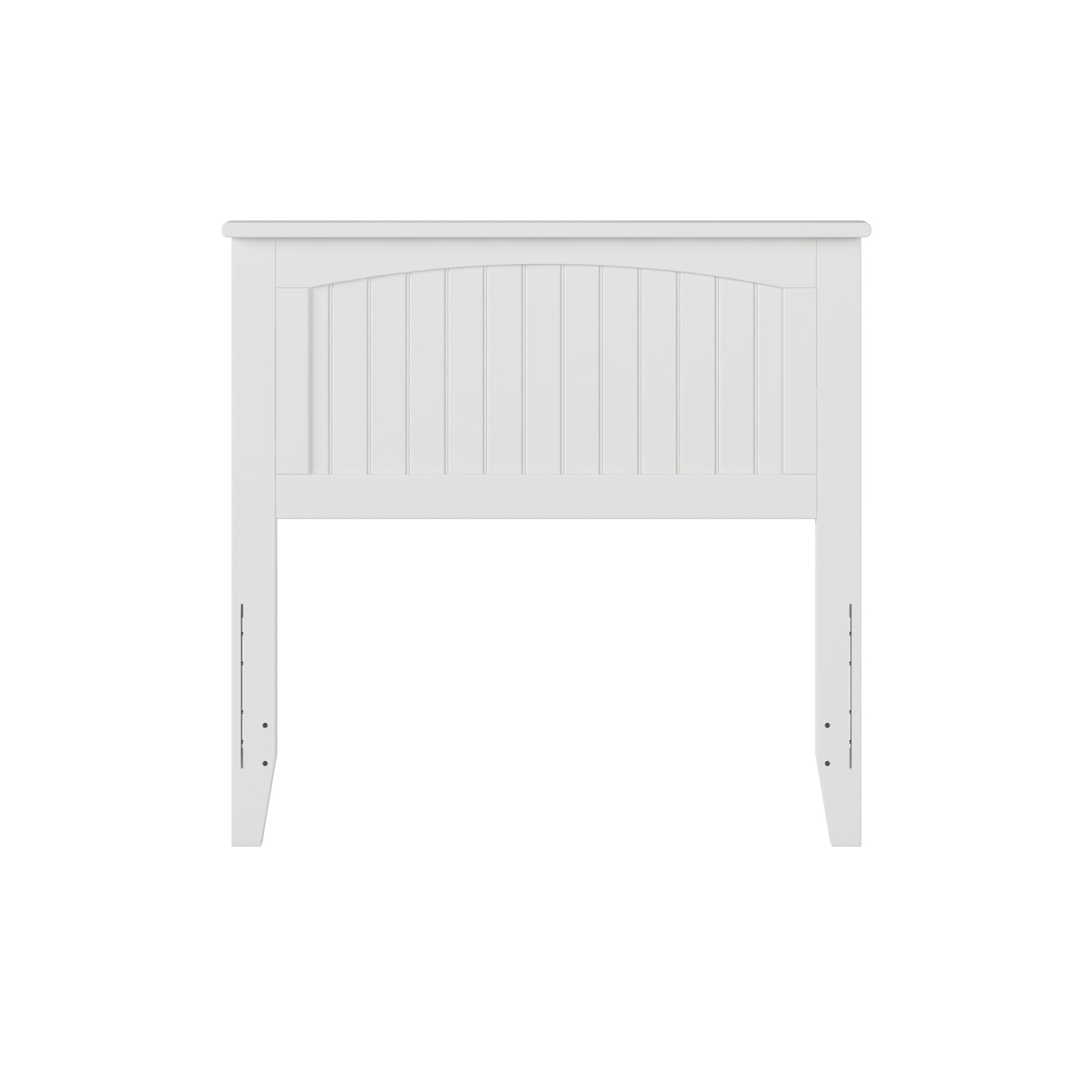 AFI Nantucket Twin Solid Wood Panel Headboard with USB Charging Port - White Wooden Bed Frame Headboard for Coastal & Farmhouse Bedroom Decor
