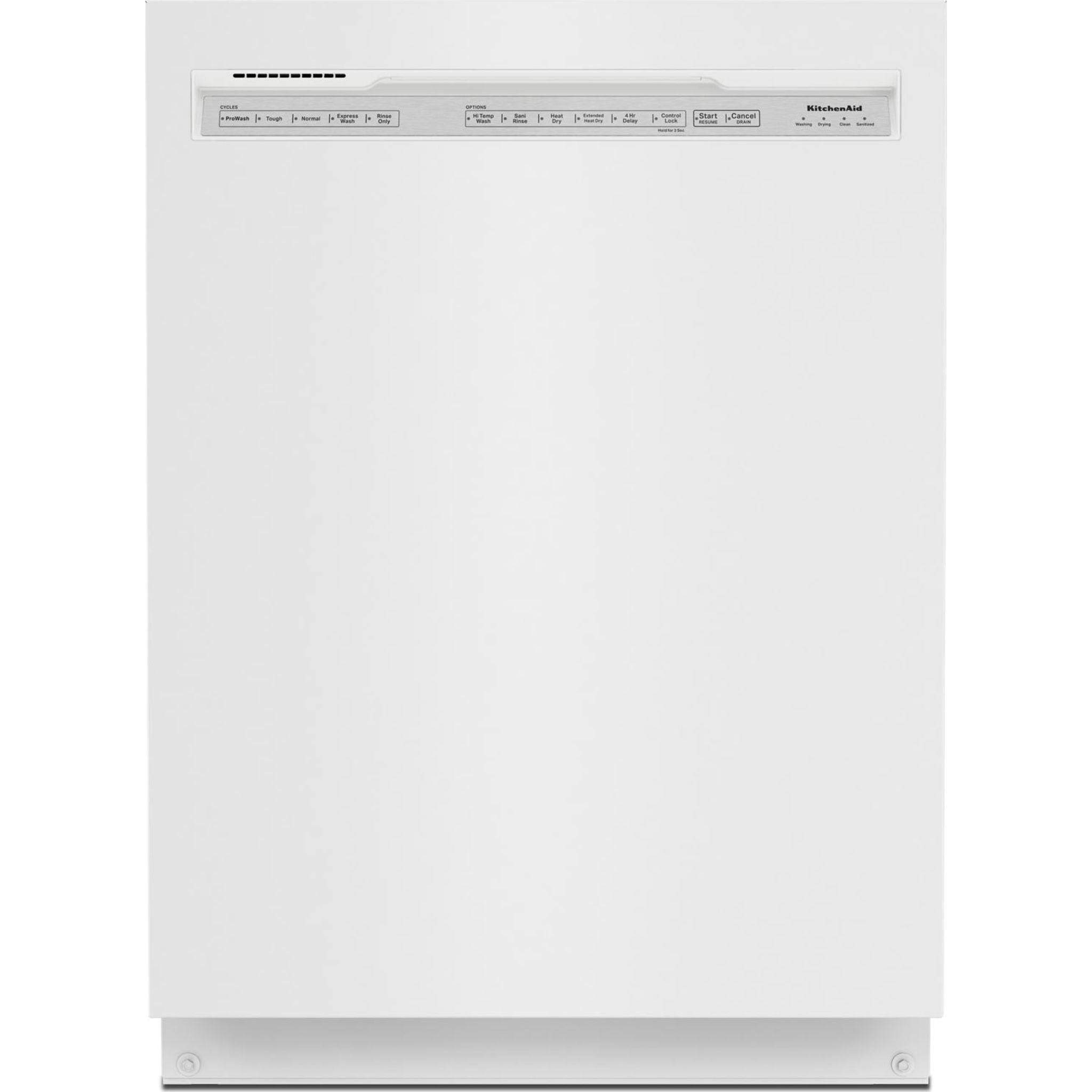 KitchenAid KDFE204KWH 24-Inch Built-In Dishwasher with Stainless Steel Tub - Energy Star Certified White Appliance for Modern Kitchens | Perfect for Small Families & Daily Dishwashing Needs