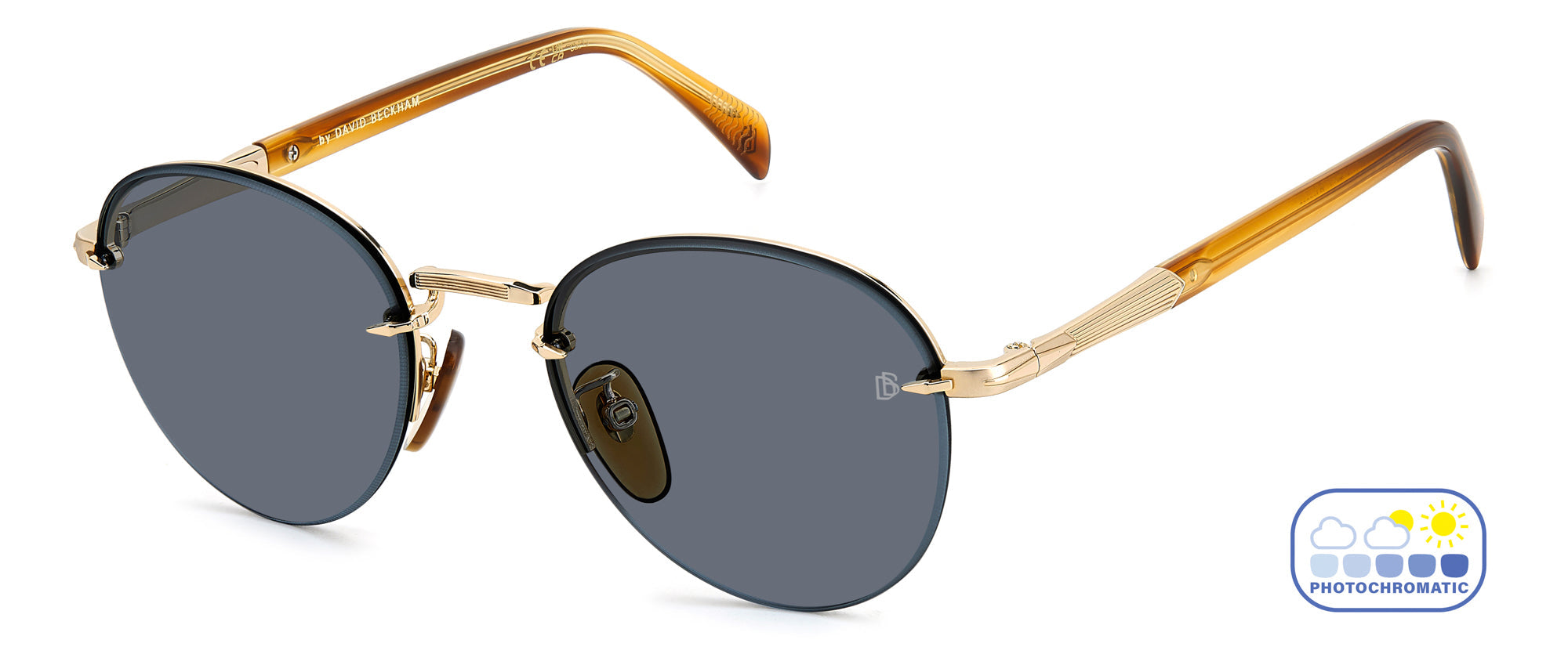 David Beckham DB1173/S Sunglasses - Polarized Aviator Style for Men & Women - Perfect for Driving, Travel & Outdoor Activities