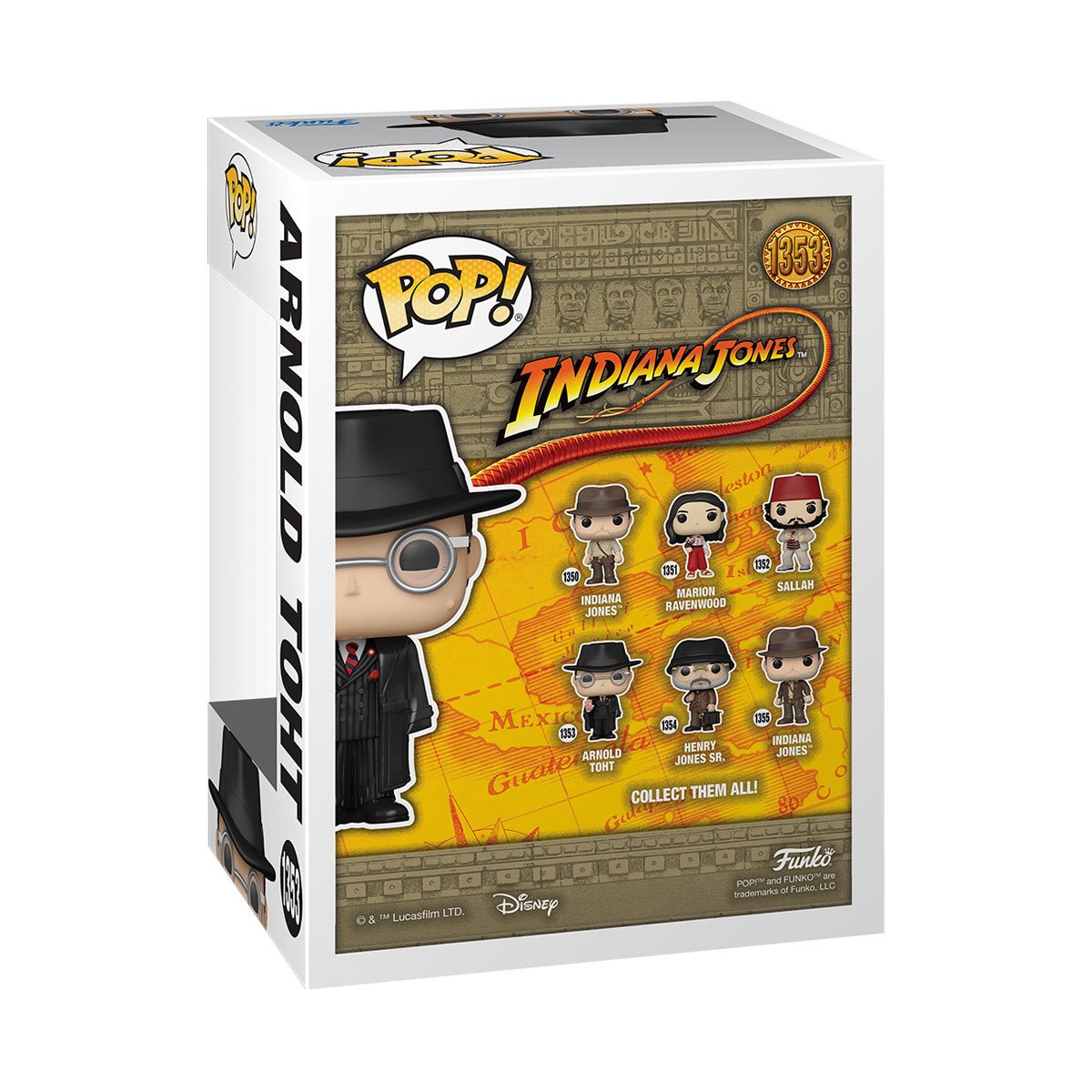 Indiana Jones Raiders of the Lost Ark Arnold Toht Pop! Vinyl Figure #1353 - Funko Pop Collectible for Movie Fans & Gift Idea