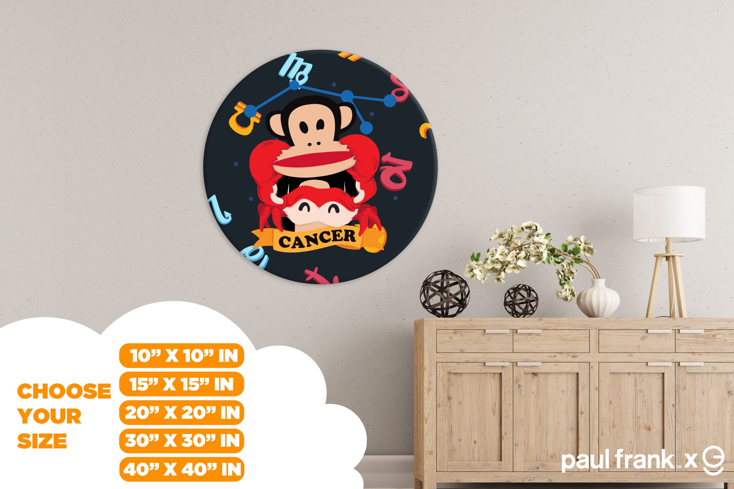Personalized Paul Frank Zodiac PVC Decor for Nursery & Playroom | Party Supplies