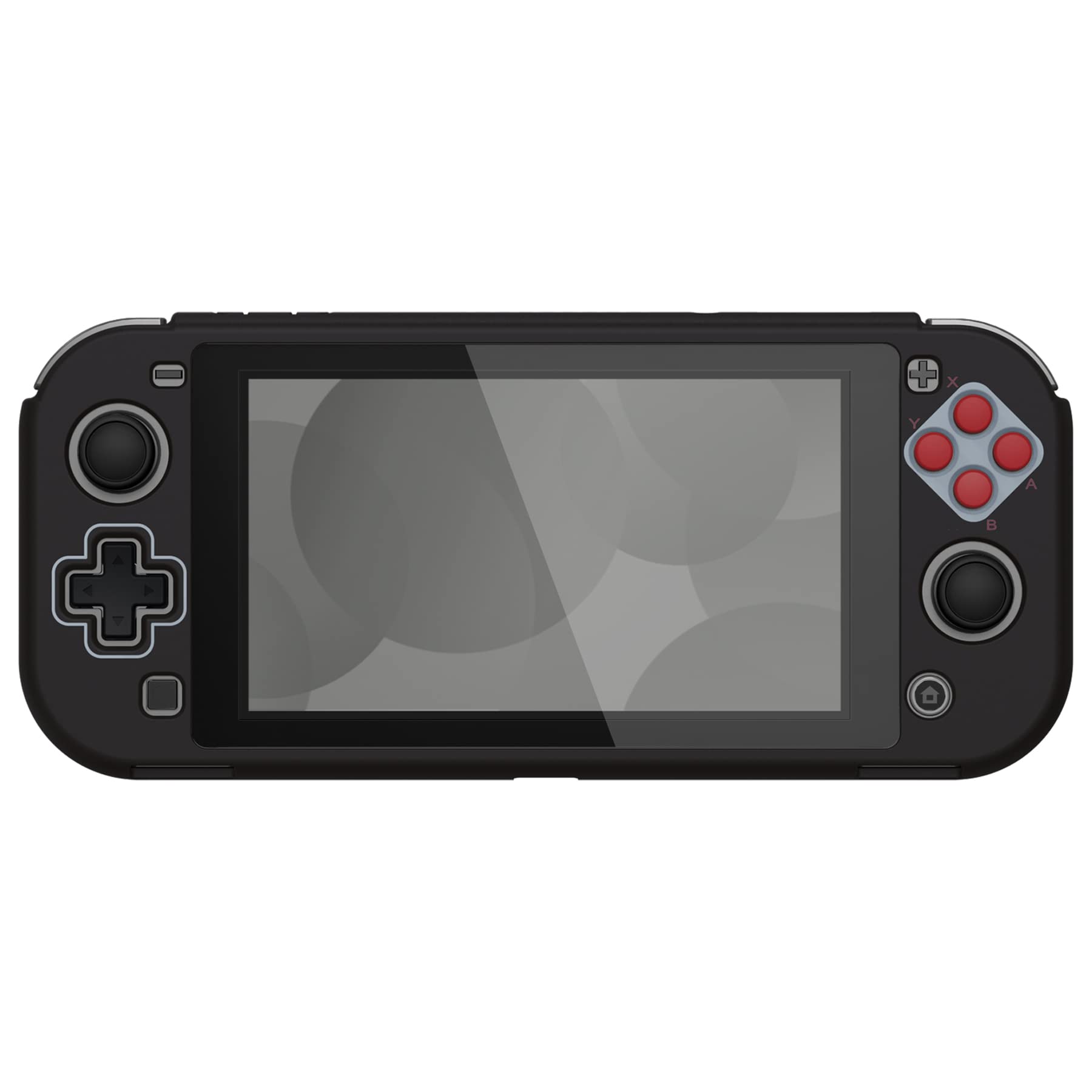 PlayVital ZealProtect Protective Case for Nintendo Switch Lite - Hard Shell Ergonomic Grip Cover with Screen Protector, Thumb Grip Caps & Button Caps (Classic NES Style) | Shockproof & Scratch-Resistant | Perfect for Gaming, Travel & Daily Protection