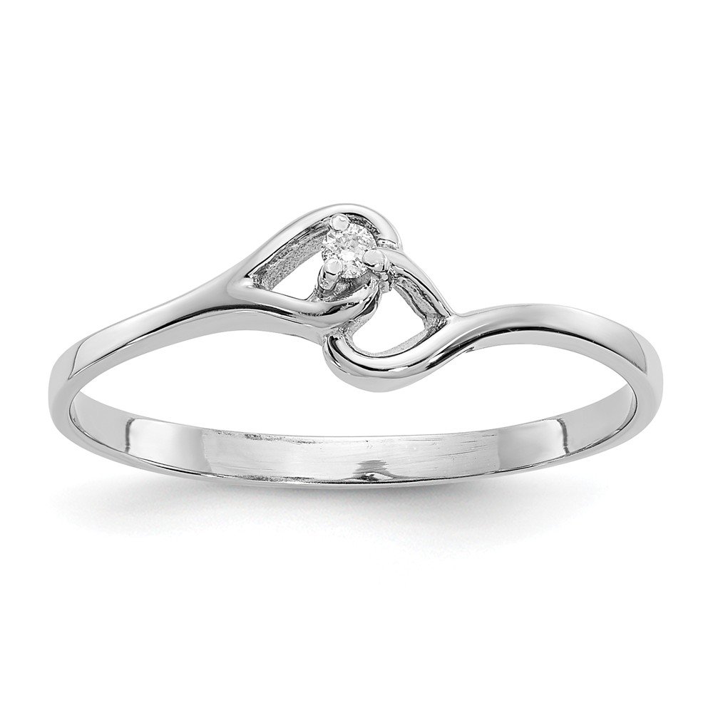 14K White Gold AA Diamond Heart Ring for Women - Elegant Jewelry Gift for Valentine's Day, Anniversary & Special Occasions