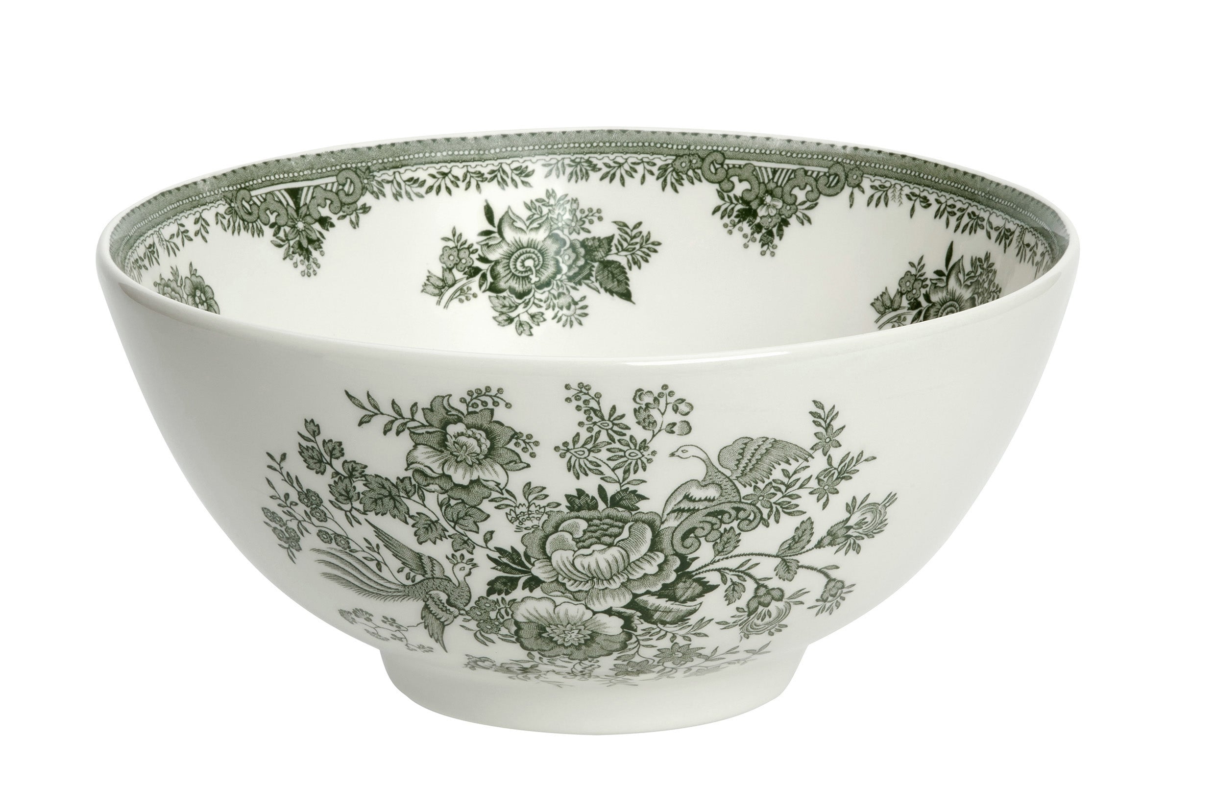 Burleigh Dark Green Asiatic Pheasants Dinnerware Set - Elegant Fine China Plates, Bowls & Cups - Perfect for Formal Dining, Tea Parties & Home Decor