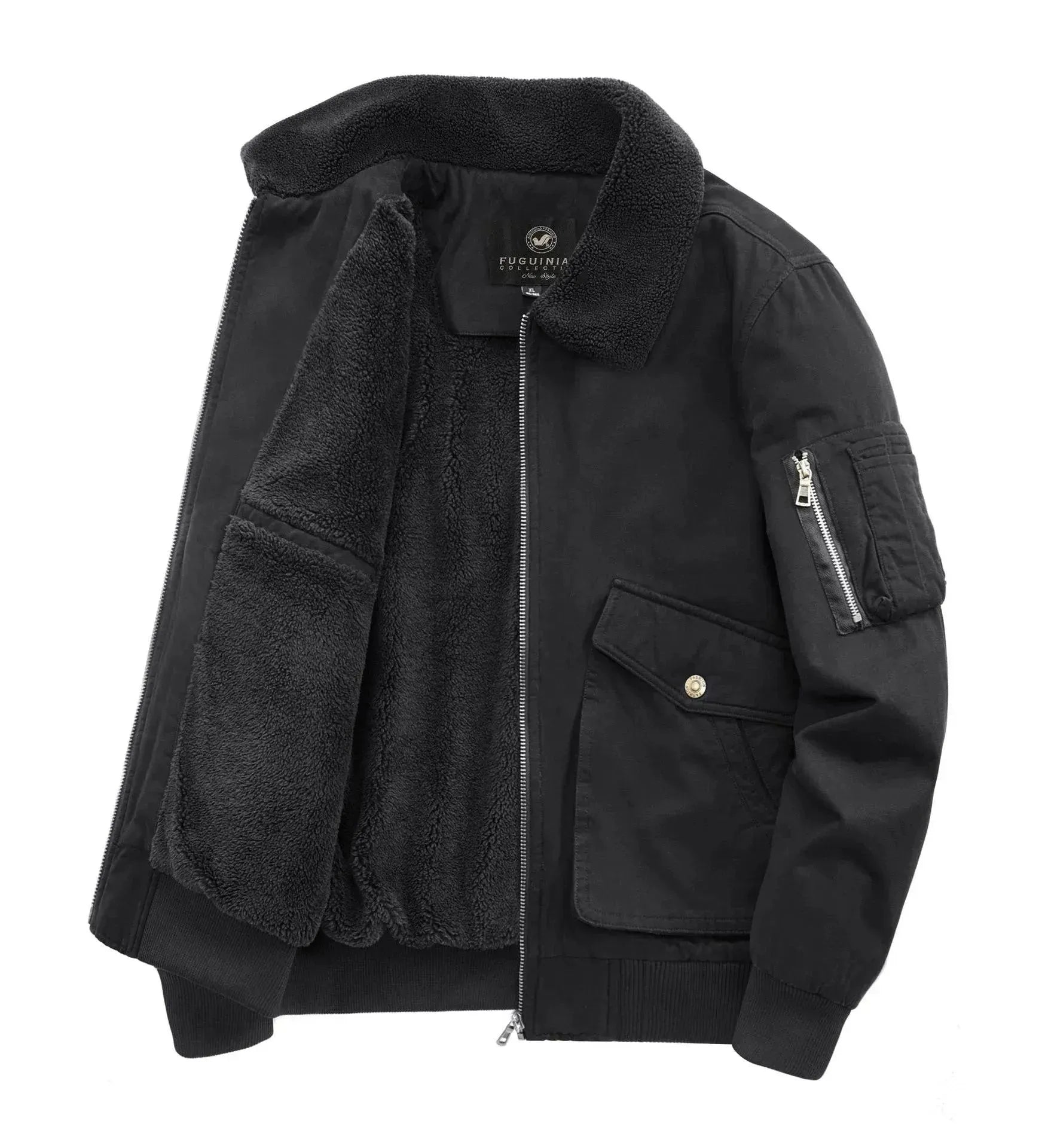 Classic Fleece Men's Winter Jacket - Warm & Cozy Outerwear for Cold Weather - Perfect for Snowboarding, Skiing & Outdoor Adventures