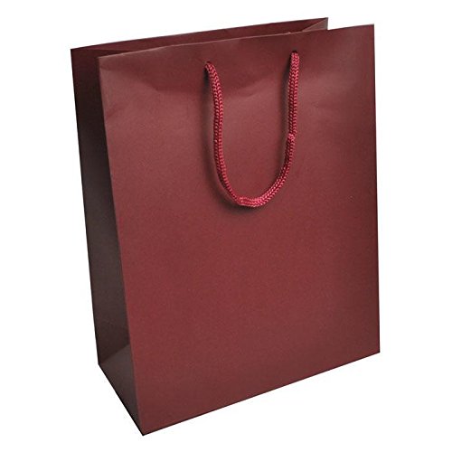 Premium Large Burgundy Gift Bags - 100 Pack for Holidays, Birthdays, Weddings & Party Favors | Elegant & Durable Party Supplies for All Occasions