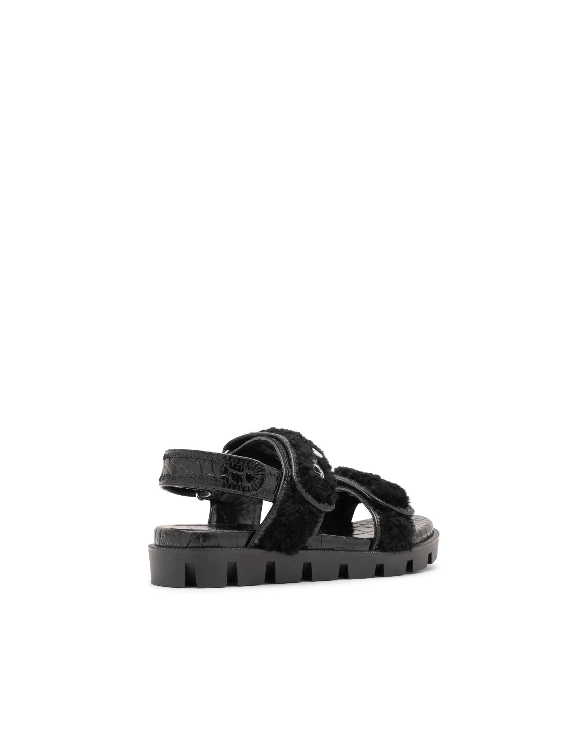 Lock Wool Flat Sandals for Women - Comfortable Summer Slide Sandals with Arch Support - Perfect for Beach, Vacation & Casual Wear
