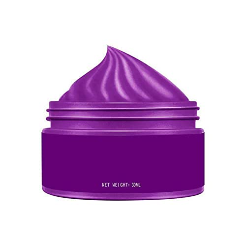 Unisex Temporary Hair Color Wax - DIY Styling Cream with 6 Vibrant Colors, Professional Hair Dye for Girls & Boys (Purple) | Perfect for Parties, Halloween, Cosplay & Everyday Bold Looks