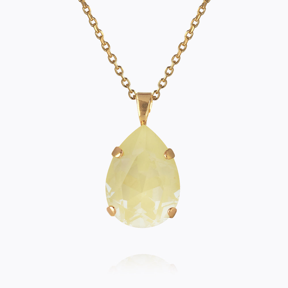 Mini Drop Necklace - Dainty Gold-Plated Pendant with Soft Yellow Gemstone | Perfect for Everyday Wear, Gift Giving & Special Occasions