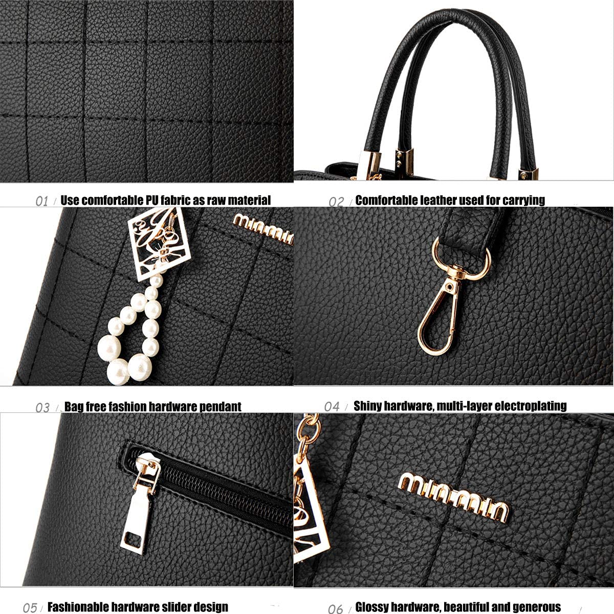 Stylish Women's PU Leather Handbags - Top Handle Satchel & Shoulder Tote Purse for Ladies | Perfect for Work, Travel, and Everyday Use