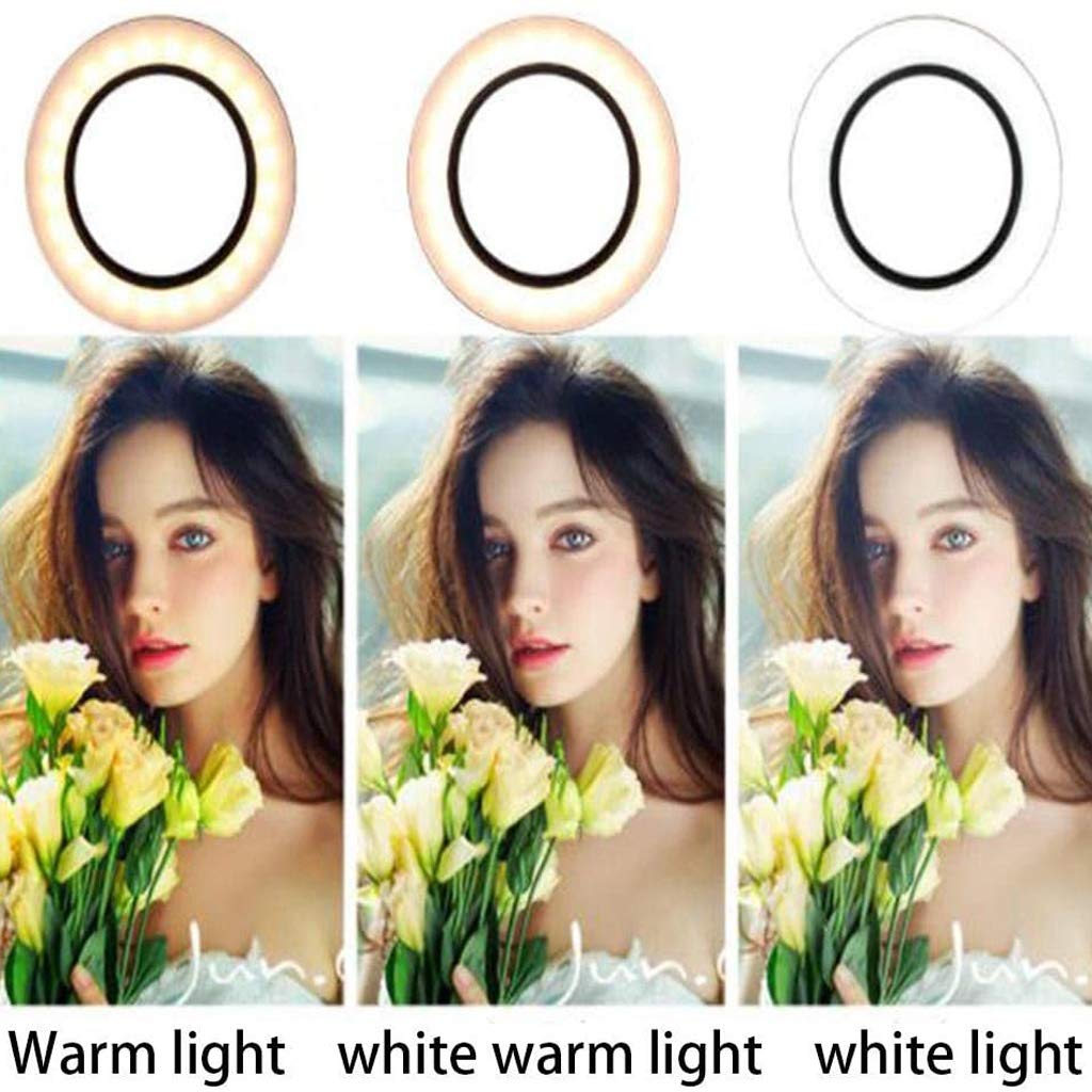 Ring Light with Tripod & Phone Holder for Live Streaming & Makeup | Mini LED Camera Light for Photography | Perfect for Vlogging & Selfies