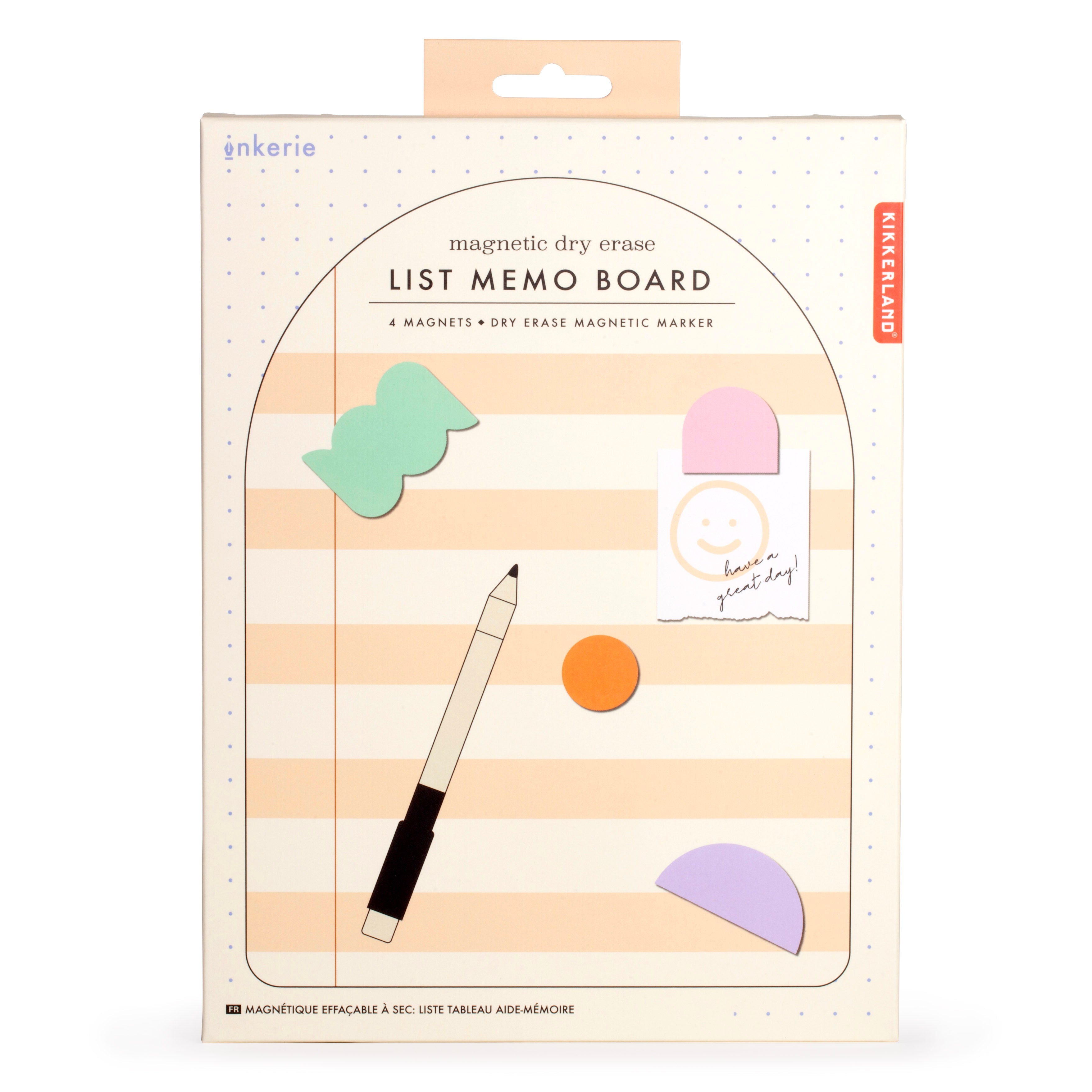 Inkerie Magnetic Dry Erase Board - 9x12 Inches Whiteboard for Refrigerator, Office & Kitchen - Reusable Memo Board with 4 Markers & Eraser - Perfect for Grocery Lists, Reminders & Family Messages