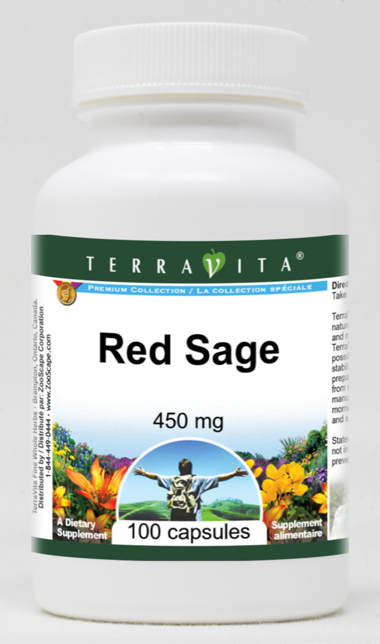 Premium Red Sage Extract 450mg (100 Capsules per Bottle, 3-Pack) - Natural Herbal Supplement for Memory Support & Cognitive Health - Perfect for Study, Work Focus & Stress Relief