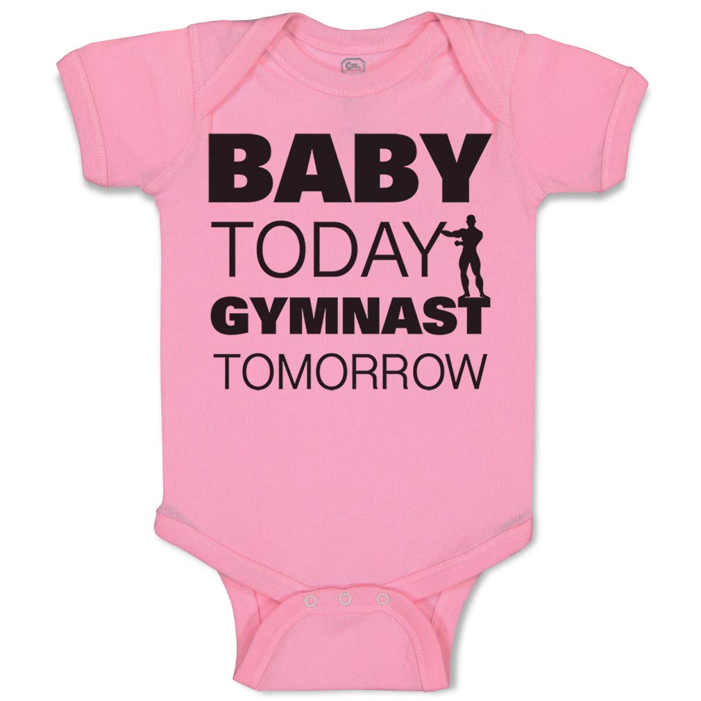 Custom Baby Bodysuit - Funny Cotton Onesie for Boys & Girls - 'Baby Today Gymnast Tomorrow' Design - Perfect for Playtime, Gymnastics Class & Cute Photo Ops