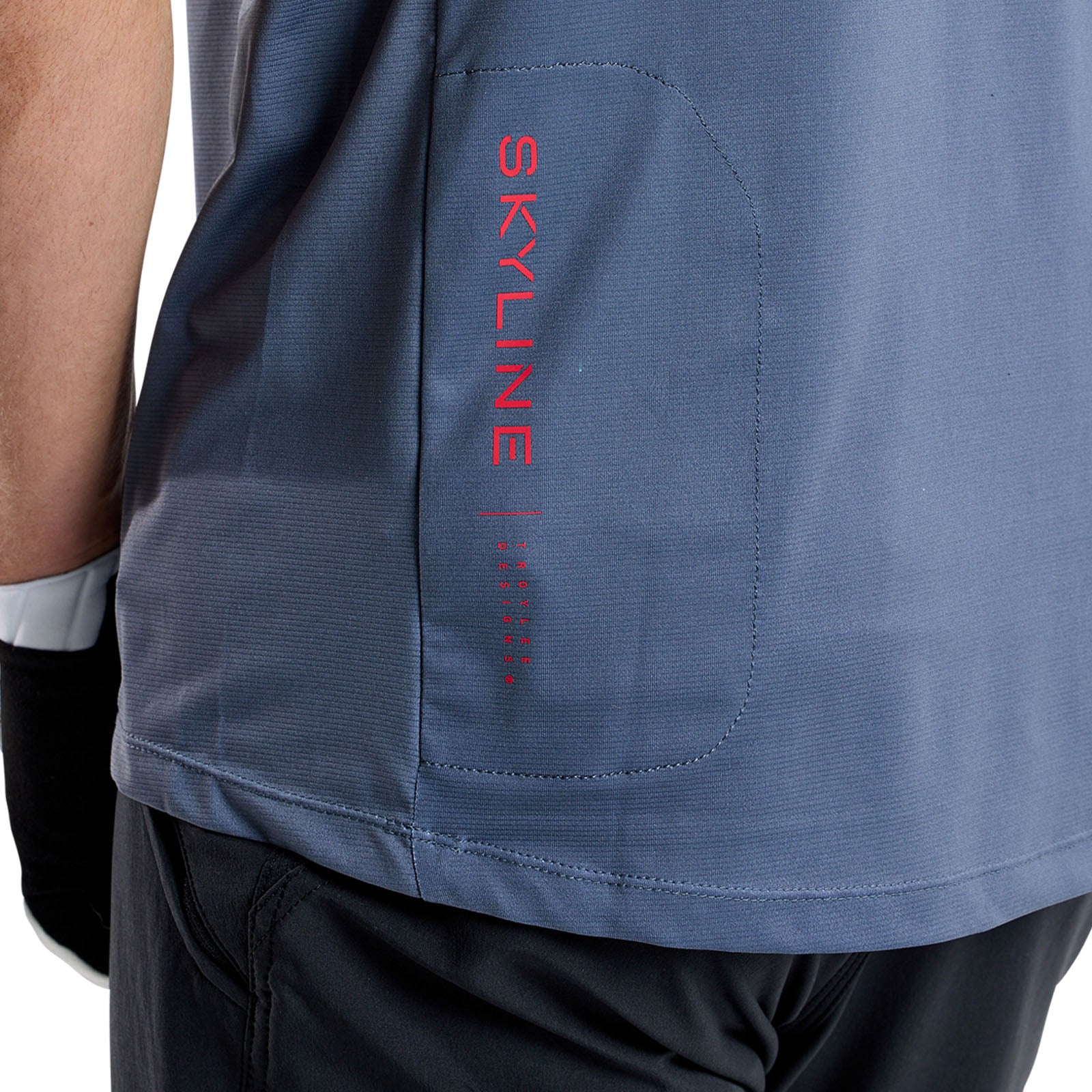 Skyline Short Sleeve Cycling Jersey - Mono Steel Blue | Breathable & Moisture-Wicking Performance Shirt for Road Biking & Outdoor Sports