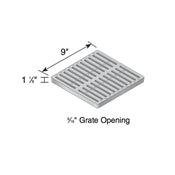 NDS 913 9 Square Grate - Heavy Duty Drainage Grate for Yard, Garden, and Driveway Use