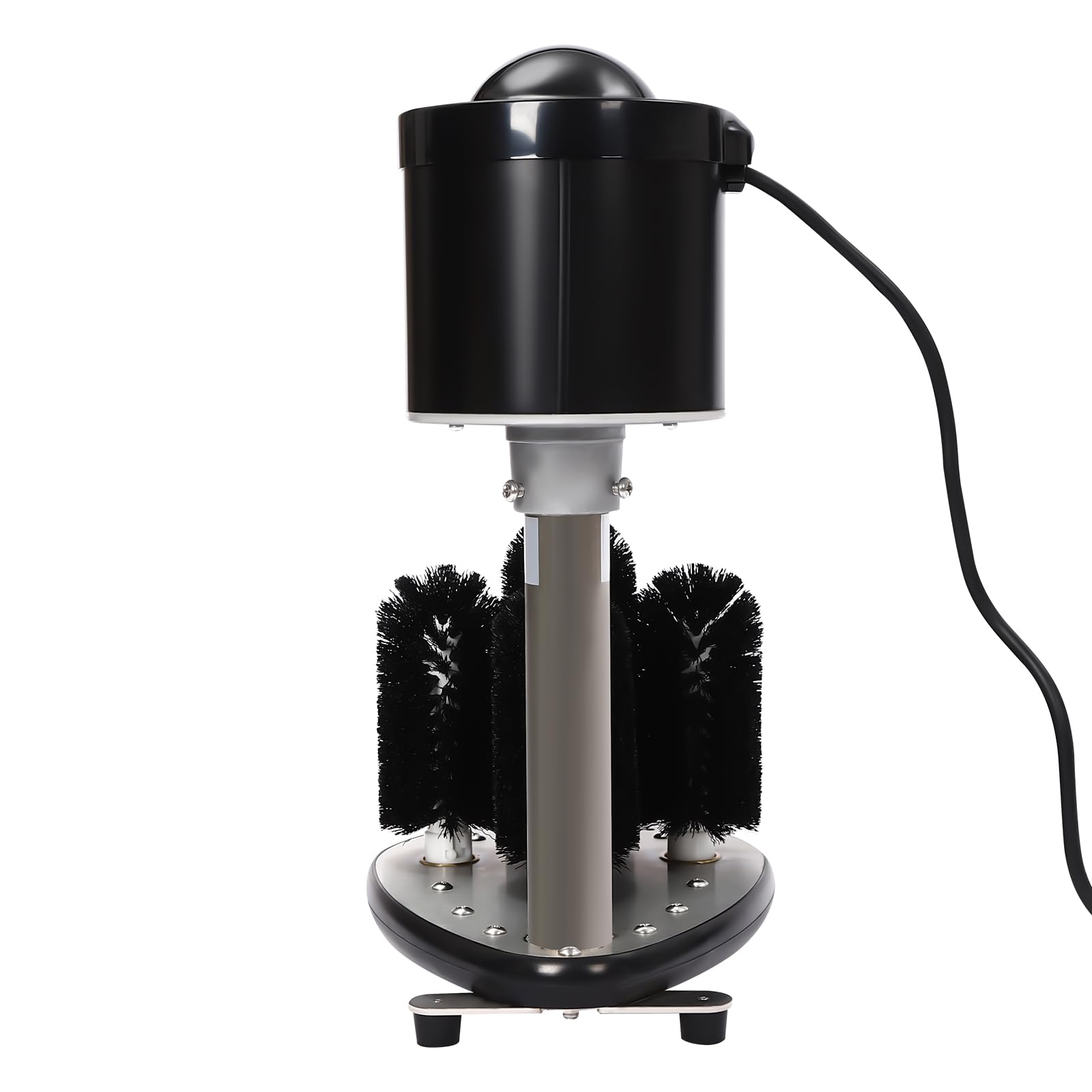 Commercial Electric Glass Cup Washer - 5 Brushes, 800 Cups/Hour, Stainless Steel Bar Glass Cleaning Machine, 110V Tabletop Glass Washer for Wine & Beer Glasses (Black) - Perfect for Bars, Restaurants, and Catering Services