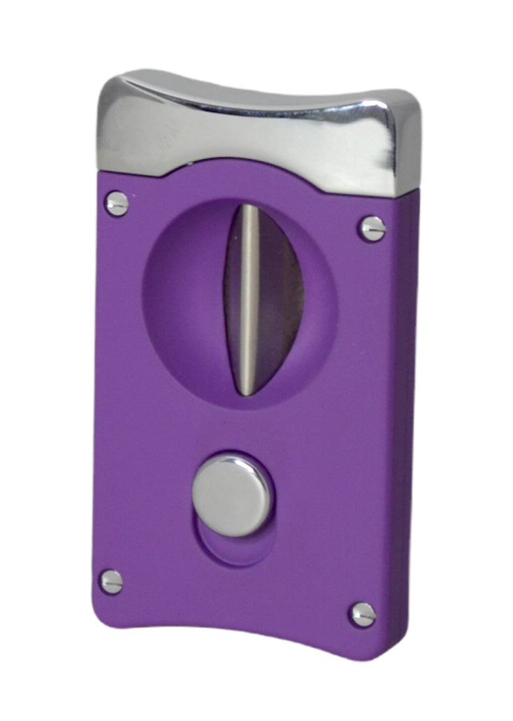 Premium Caseti Wedge V Cigar Cutter - Purple | Sharp Stainless Steel Blade for Perfect Cuts | Ideal for Cigar Lovers, Gifts & Special Occasions