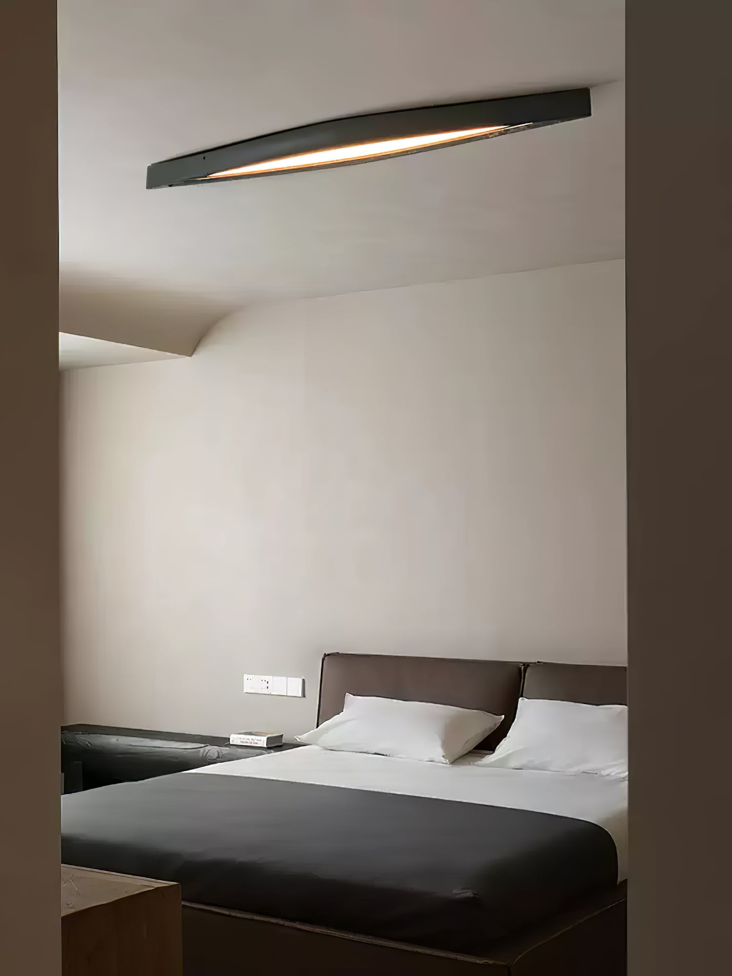 Horizon Linear Wood Ceiling Lamp - Modern Scandinavian Wooden Pendant Light for Living Room, Bedroom, Dining Room & Office Lighting